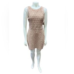 Hailey Logan By Adrianna Papell NWT Textured Tan Bodycon Dress Size Large